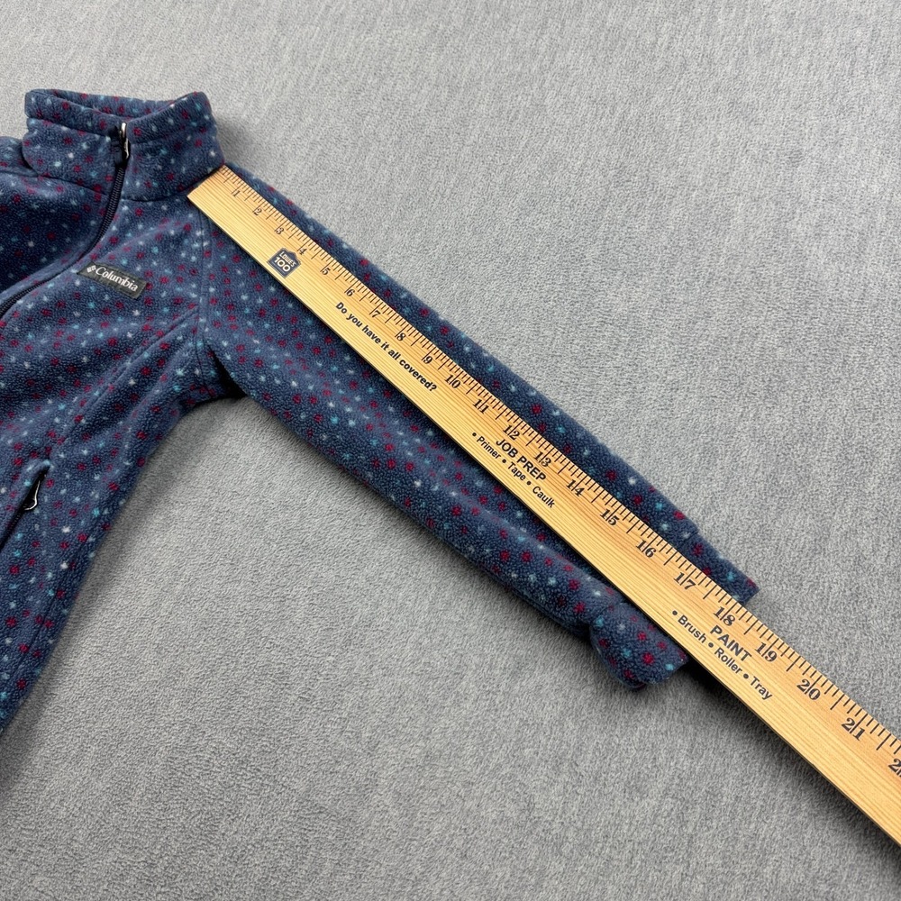 Columbia Jacket Girls XXS‎ Blue Benton Springs II Printed Fleece Full Zip Kids - Picture 10 of 12